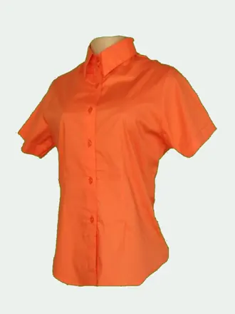 Blusa empresarial naranja de manga corta