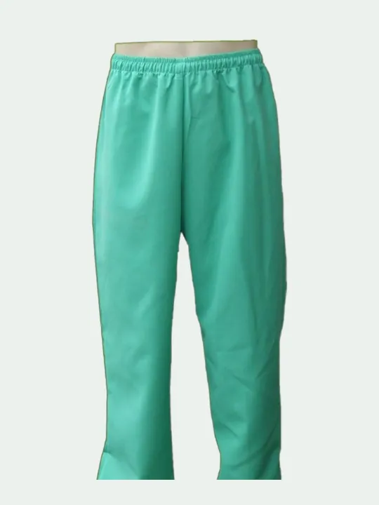 Pantalón médico verde con cintura elástica