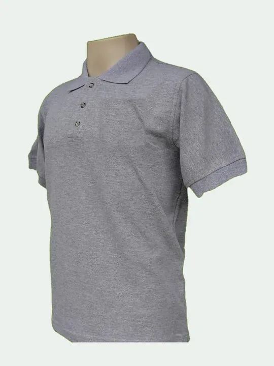 Camisa polo gris jaspeado