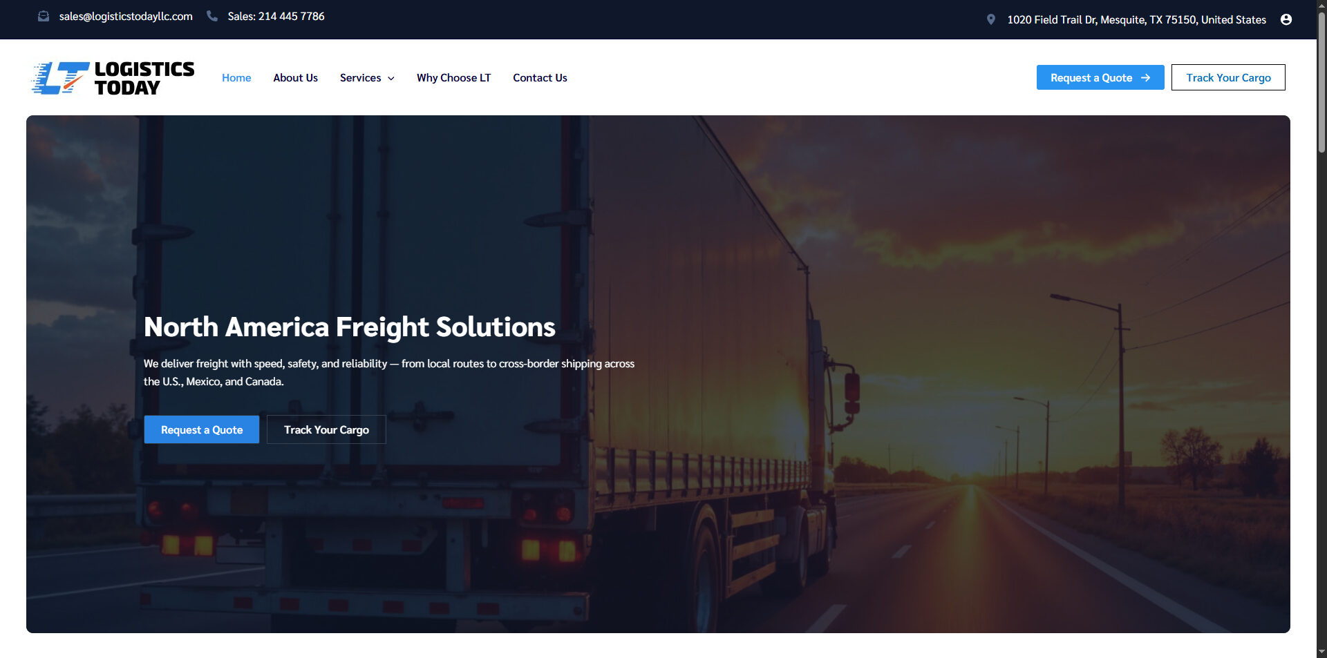 Vista desktop de Logistic Today LLC