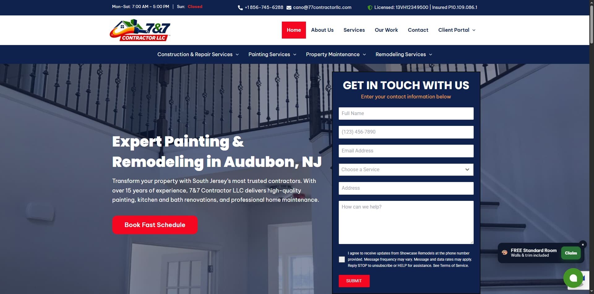 Vista desktop de 7&7 Contractor LLC