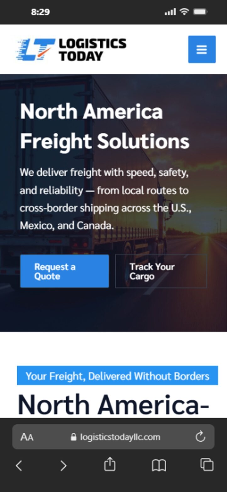 Vista móvil de Logistic Today LLC