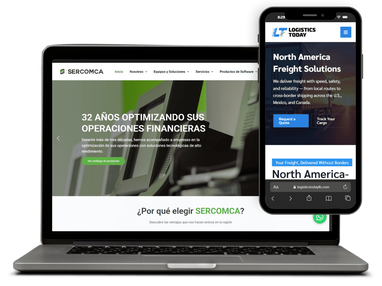Ejemplos de sitios web diseñados por MXideas