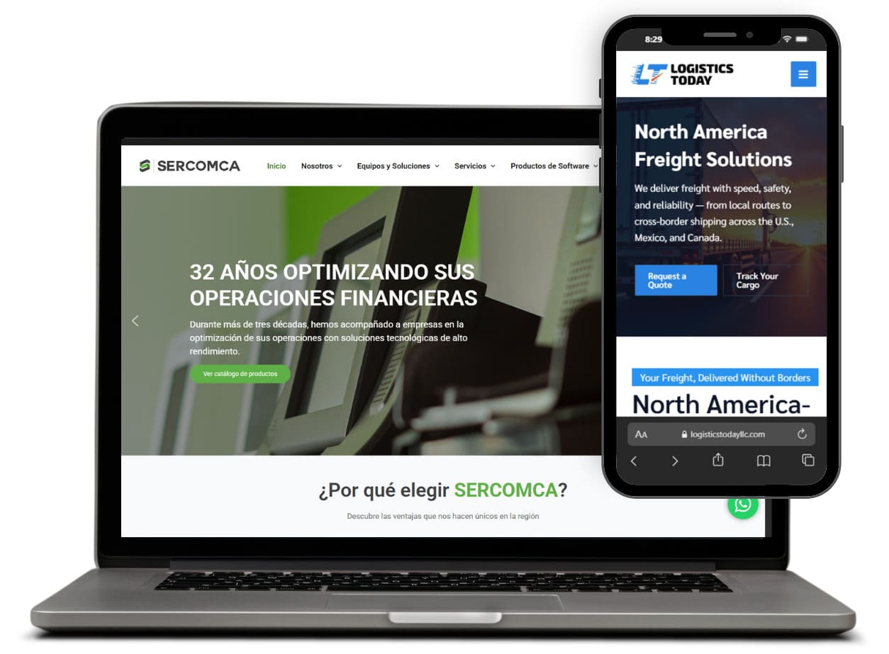 Ejemplos de sitios web diseñados por MXideas