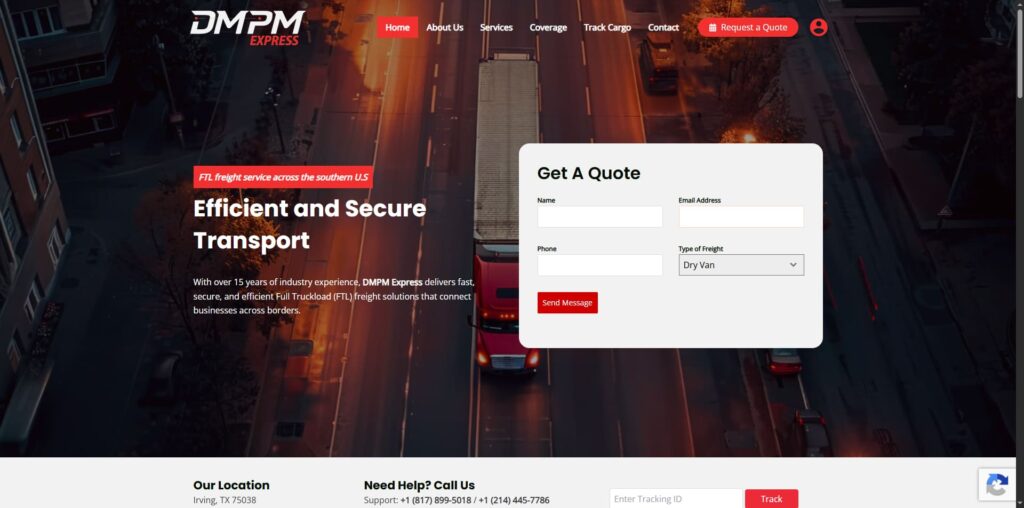 Sitio web de DMPM Express