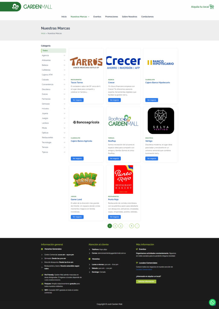 Captura del proyecto CC Garden Mall