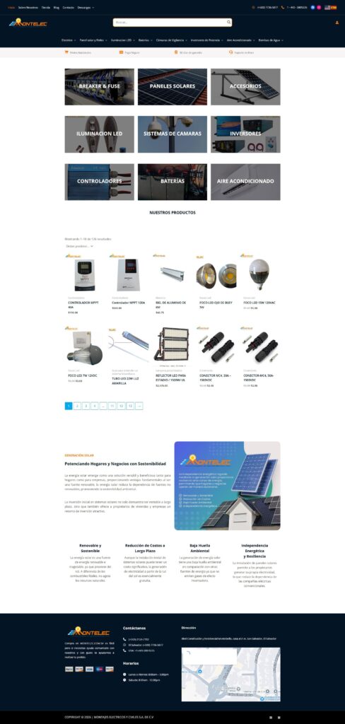 Captura del proyecto MONTELEC S.A DE C.V