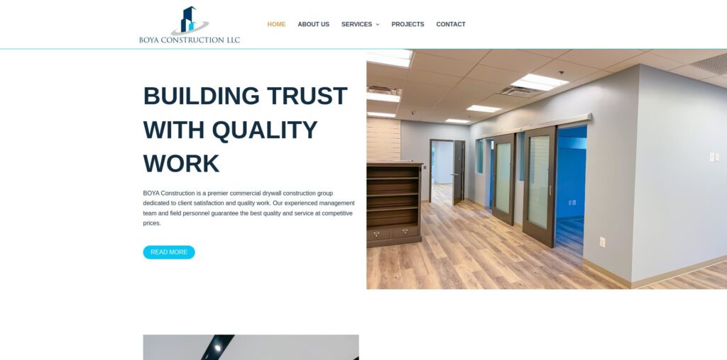 Sitio web de Boya Construction
