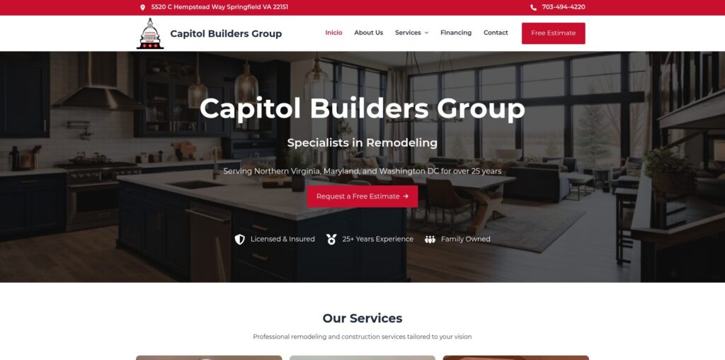 Sitio web de Capitol Builders Group