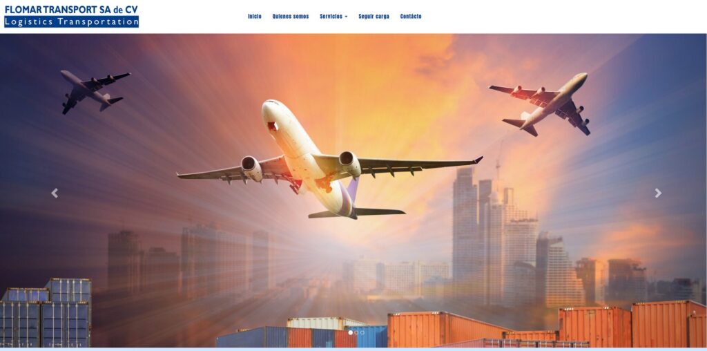 Sitio web de Flomar Transport