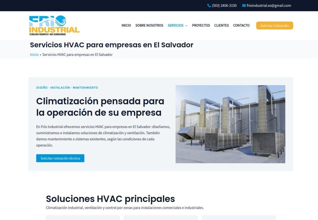 Página de servicios