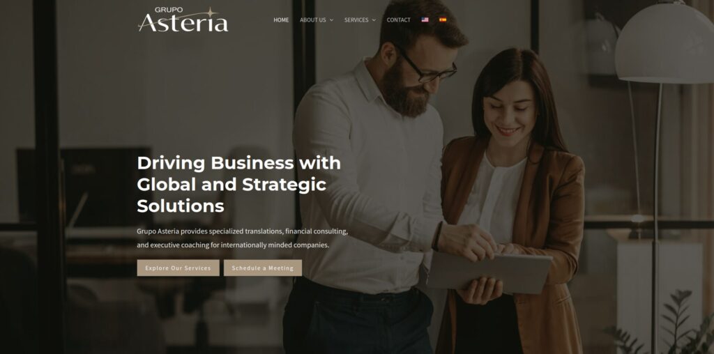 Sitio web de Grupo Asteria