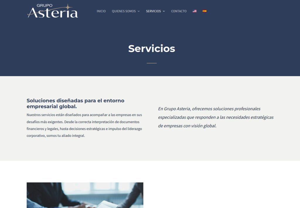 Página de servicios