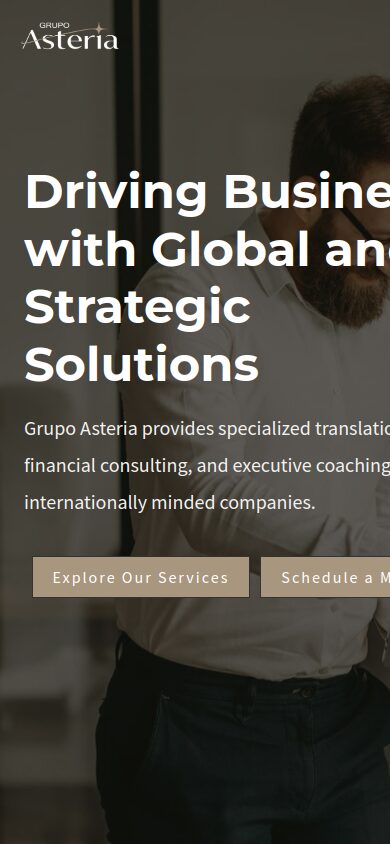 Vista móvil de Grupo Asteria