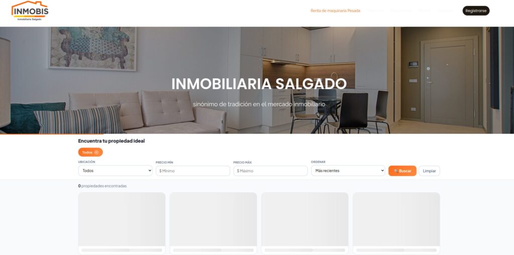 Sitio web de Inmobiliaria Salgado