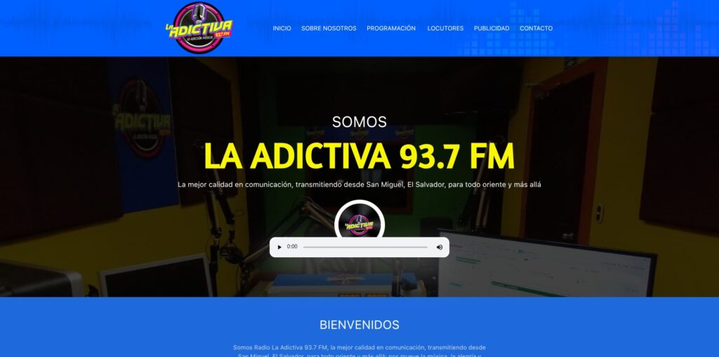 Sitio web de La Adictiva 93.7 FM