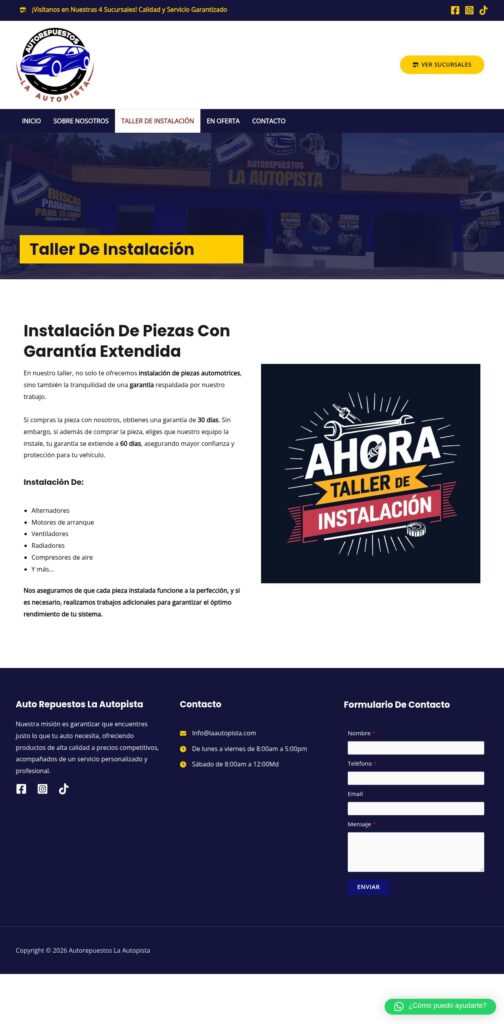 Taller de instalación