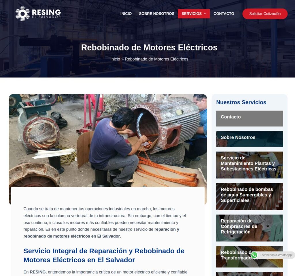 Rebobinado de motores