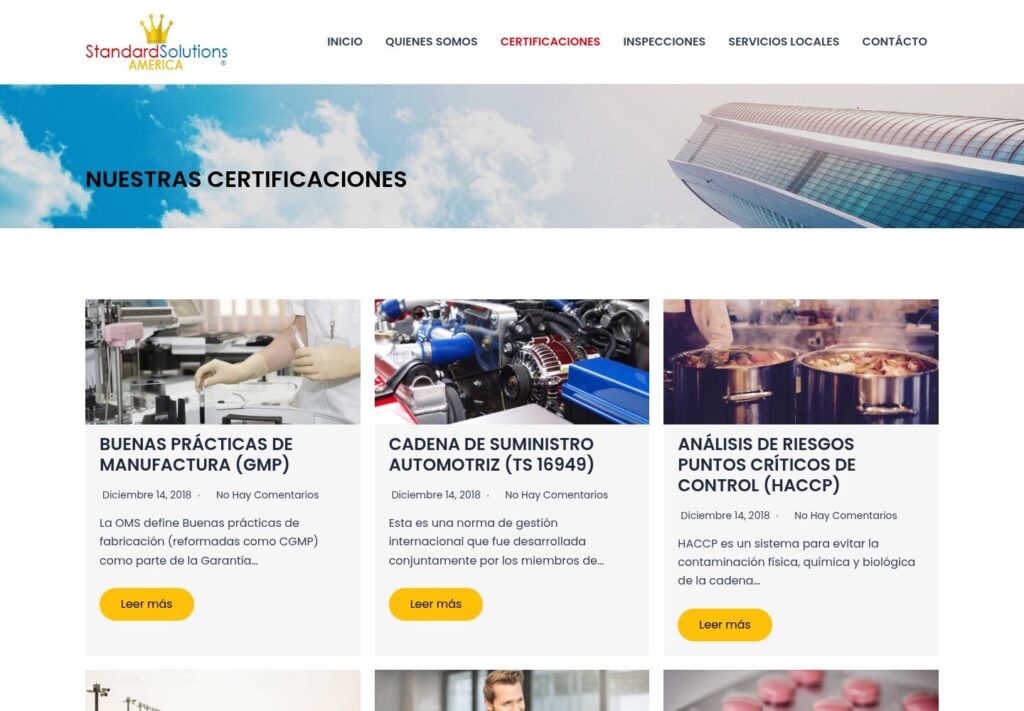 Nuestras certificaciones