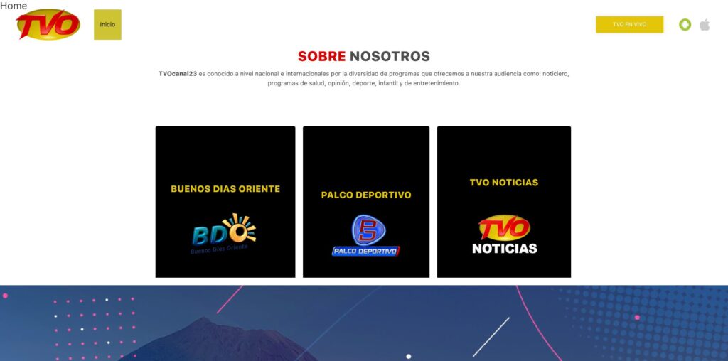Sitio web de TVO Canal 23