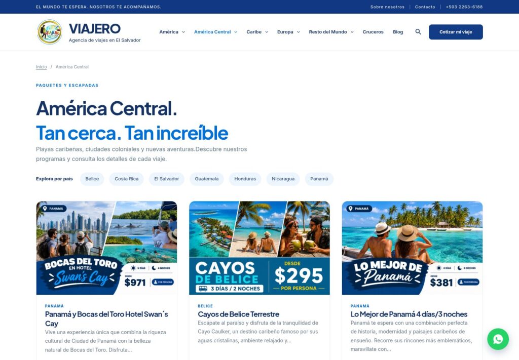 Destinos de América Central