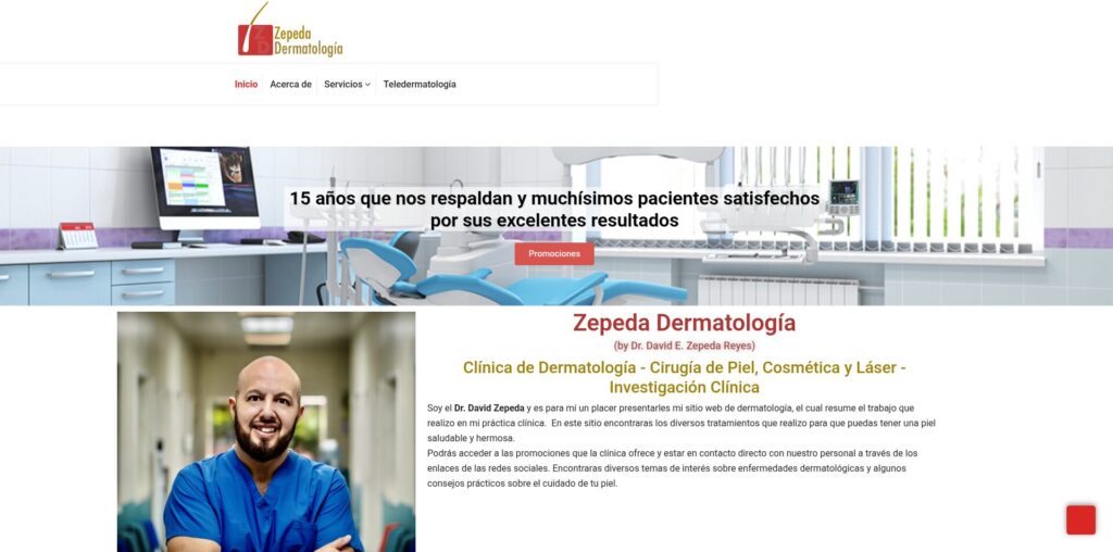 Sitio web de Zepeda Dermatología